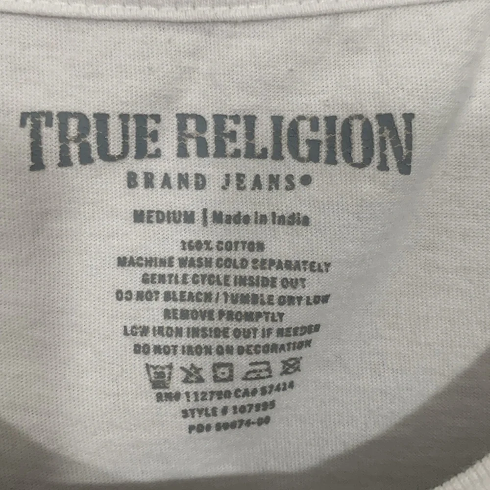True Religion Original Buddha Brand 100% Cotton Screen‎ Print Tee size M
